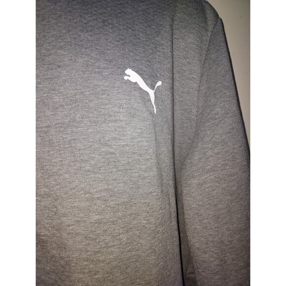 Puma Men's Track Jacket XL Full Zip Knit Athletic Pockets Casual Gray White - Picture 3 of 8